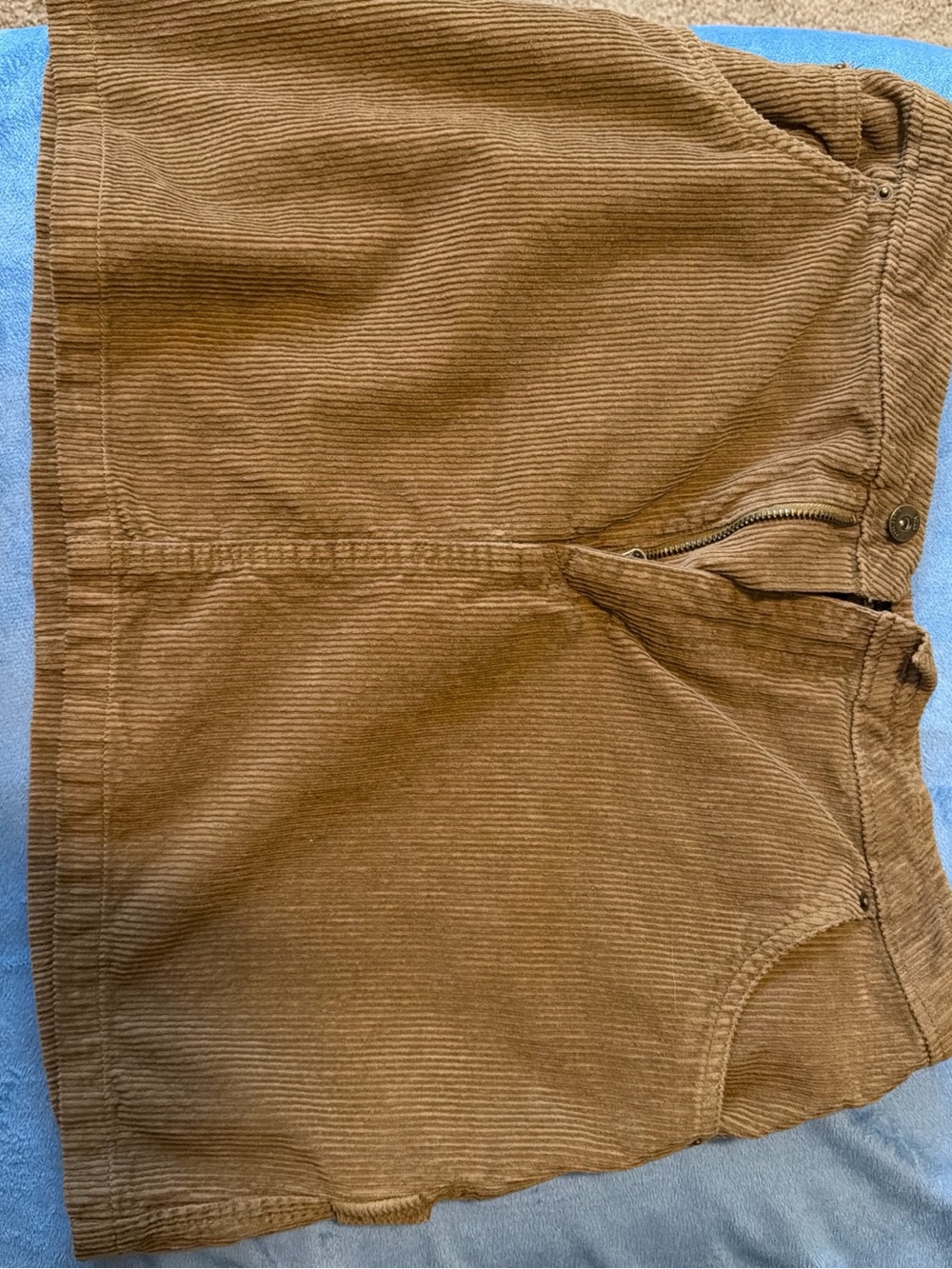 Womens Brown Corduroy Skirt